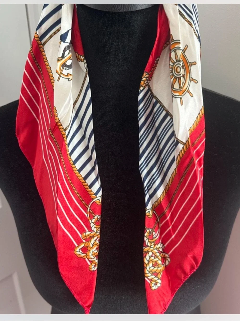 ⚓️ Nautical Scarf twilly brown, navy or red